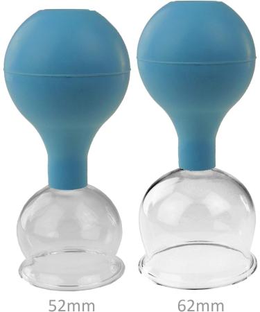 Buy PULOX Cupping Glasses Set - Real Glass Facial Cups (2 pcs 5.2cm & 6.2cm) - Optimize Your Health & Beauty - Buy Online on GoSupps.com