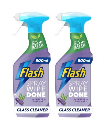 2Pk - Spray Wipe Done 800ml - Fragrance - Lavender & Rosemary - Sparkling Glass Streak-Free Shine - Wipe&Done Cleaning Spray - Cleaning Spray Kitchen - Now With Plant-Based Ingredient