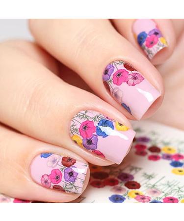 Nail Art Stamping Plates Set - Panda Unicorn & Flower Designs - Silicone Manicure Tools with Scraper | Style D03 - Shop Internationally! - Buy Online on GoSupps.com