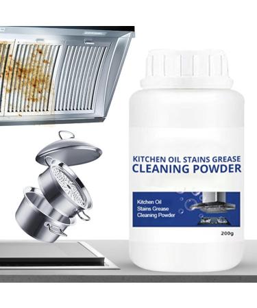 Kitchen Oil Stains Grease Cleaning Powder Foam Rust Remover Kitchen All-Purpose Powerful Degreaser Cleaner Pot Renovation Cleaning Powder (200g)