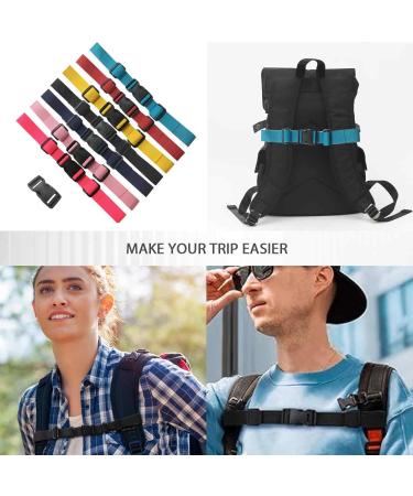 Khiry 7-Piece Chest Strap Backpack Set - Adjustable Chest Strap Satchel with Spare Buckles for Hiking & Jogging - Buy Online on GoSupps.com