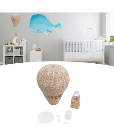 Handcrafted Woven Hot Air Balloon Wall Decor | Rattan Hanging Decor for Kids' Rooms Weddings Parties & More - Ideal Photo Prop & Romantic Decor - Buy Online on GoSupps.com