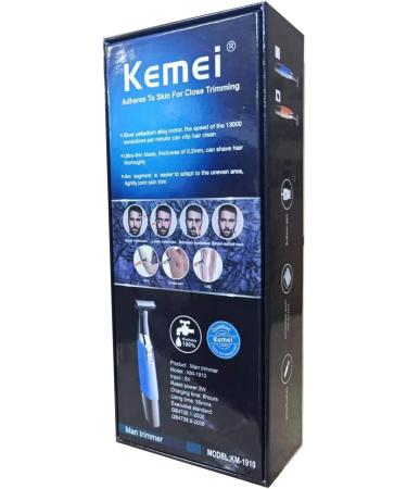 KEMEI Electric Razor & Beard Trimmer - Waterproof Cordless USB Rechargeable Groomer for Men & Women - Eyebrow Beard Facial & Body Hair Removal - Blue - Buy Online on GoSupps.com