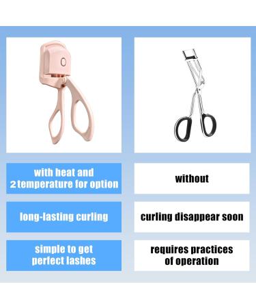Heated Eyelash Curler Rechargeable Electric Eyelash Curler Heated Eyelash Clip for Make Up Professional Lash Curler for All Eye Shapes 2 Heating Modes Quick Curling Eye Lashes Ideal Gift for Women - Buy Online on GoSupps.com