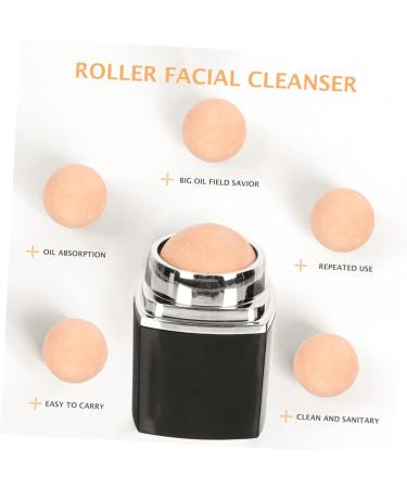 PLAFOPE 1pc Facial Oil Absorbing Ball Face Cleaning Facial Tool Facial Oil Blotting Massager Roller The Face Black 1 count (Pack of 1) - Buy Online on GoSupps.com