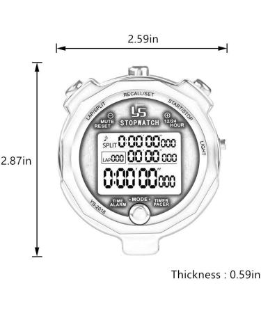 Rolilink Metal Stopwatch with Backlight, 100 Lap Memory, Waterproof Timer for Sports and Competitions - Buy Online on GoSupps.com