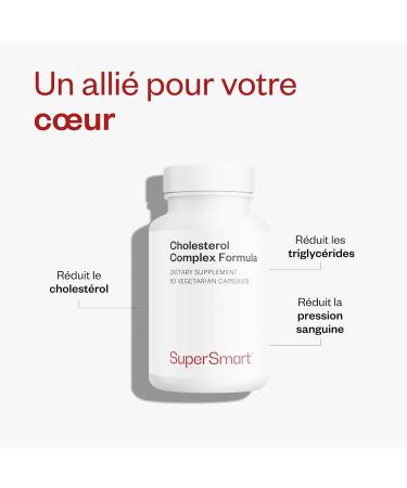 Cholesterol Complex Formula - Levure de Riz Rouge Sans Monacoline (Sans Statine) Contre le Cholest rol - Compl ment Alimentaire Naturel de Riz Rouge Artichaut & Policosanols - 60 G lules - SuperSmart - Buy Online on GoSupps.com