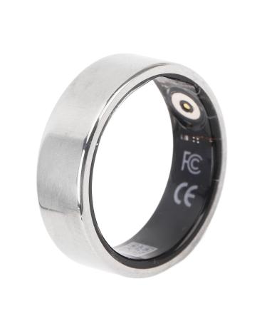 Fitness Ring Smart Health Ring Comfortable Wearing Body Temperature Monitoring Oxidation Resistance Daytime Step Counting Silver Color for Sports or Fitness (17) 17 17