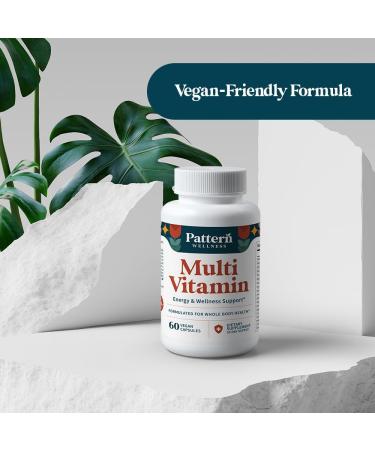 Pattern Wellness Multivitamin for Men & Women Vitamin A, B, C, D, E Supports Energy & Wellness Whole Body Health Daily Multivitamin Supplement 60 Vegan Capsules 60 Count (Pack of 1) - Buy Online on GoSupps.com