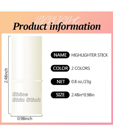 DAGEDA Highlighter Stick Lightweight Radiance Illuminator Stick Blendable Glossy Glow balm for Face Makeup Creamy Hydrating Luminous Stick Natural Highlighter Makeup (Sheer Rose) - Buy Online on GoSupps.com