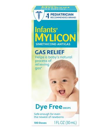 Mylicon Gas Relief Drops for Infants and Babies, Dye Free Formula, 1 Fluid Ounce