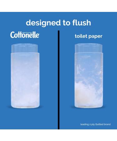 Cottonelle Flushable Wet Wipes for Adults - 2 Flip-Top Packs, 84 Wipes Total - Buy Online on GoSupps.com