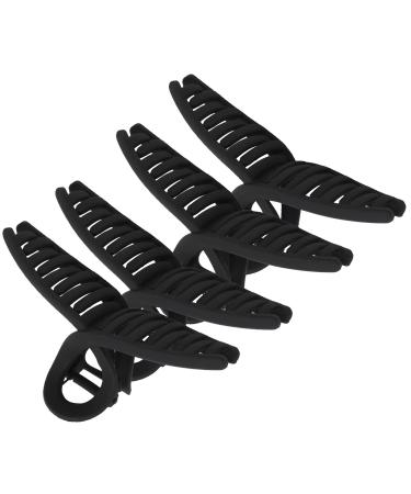 Vokmo 5.11-Inch Large Claw Hair Clips for Women - Upgraded New Gradient Non-slip Hair Accessories for Styling Thin and Thick Hair (4 PCS Black)