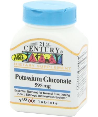Potassium 99mg Supplement - 110 Tablets for Essential Electrolyte Balance - Buy Online on GoSupps.com
