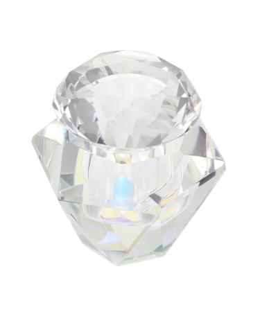 POPETPOP 1pc Nail Art Crystal Cup Crystal Glass Dish Acrylic Powder Dish Glass Dappen Dish for Acrylic Nails Nail Tech Matte Gel Nail Polish Crystal Nail Art Cup White Mixing Cup Frosted 5.5x5.5cm White
