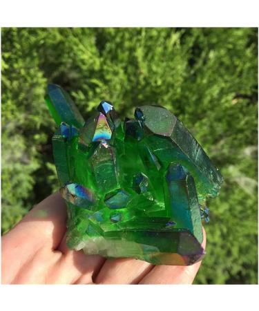 Aura Crystal Cluster Angel Aura Titanium Quartz Crystal Stunning Rainbow Specimen Minerals Reiki - Buy Online on GoSupps.com