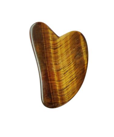 Tiger Eye Gua Sha Tool Jade Guasha Board Gua Sha SPA Massage Gua Sha face massage tool Gua Sha SPA Face Gua Sha Scraping Massage Tool For Face-Brown