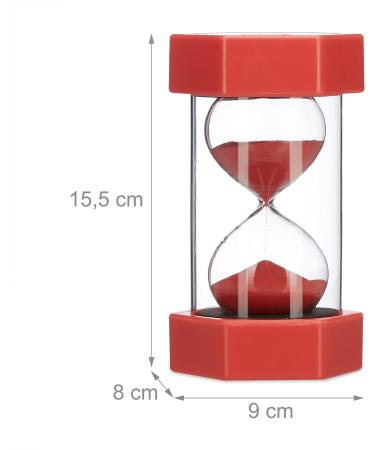 Buy Relaxdays 10024319 XXL Colorful Shatterproof Hourglass Set for Kids - 5X Time Learning | International Shipping Available - Buy Online on GoSupps.com