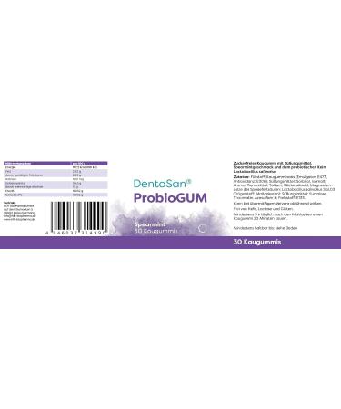 DentaSan ProbioGUM - 30 Pieces Probiotic Chewing Gum for Fresh Breath | Buy Internationally - Buy Online on GoSupps.com