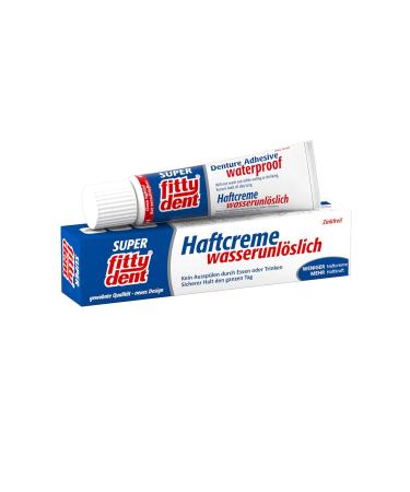 3x FITTYDENT Super Adhesive Cream 40g - Water-Insoluble Zinc-Free | International Shipping Available - Buy Online on GoSupps.com