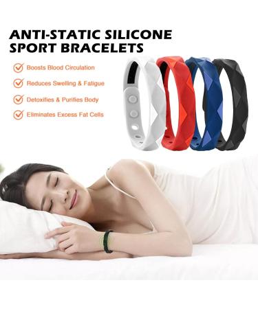 Redup Remote Infrared Bracelet - Adjustable Silicone Sports Band for Weight Loss & Lymph Drainage | Negative Ions & Anti-Static | 4 Pieces - Buy Online on GoSupps.com