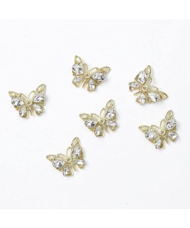 VONNST Nail Decorations 10Pcs Alloy Butterfly Metal Butterfly 3D Gold Silver Charm Jewelry X588 - Buy Online on GoSupps.com