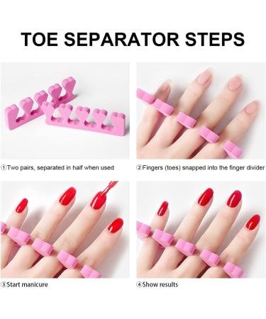 SIOUPKIK Sponge Toe Separators - 6pcs | Nail Art Pedicure Manicure Spacer for Men Women | Beauty Accessories for Gel Painting & Polishing - Buy Online on GoSupps.com