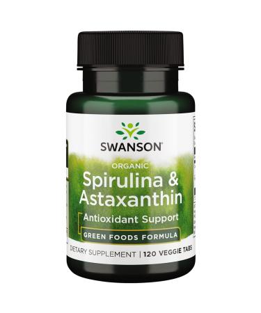 Swanson Organic Spirulina & Astaxanthin 120 Veg Tabs