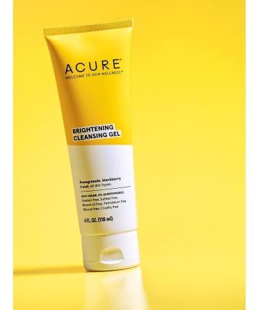 Acure Brightening Starter Kit - Cleansing Gel, Facial Scrub, Day Cream, Vitamin C & Ferulic Acid Serum - For Natural Glowing Skin - Buy Online on GoSupps.com