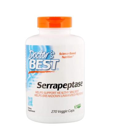 Doctor's Best Serrapeptase 40000 SPU 270 Veggie Caps