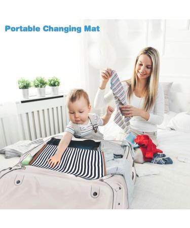 Lekebaby Portable Changing Mat Nappy Changing Mat Foldable Baby Changing Mat Travel Changing Mat Portable Baby Change Mat Blue Striped Blue Stripes - Buy Online on GoSupps.com