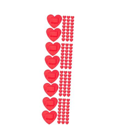 Yardwe 400 Pcs Heart Shaped Hydrocolloid Kid Stickers Cut Heart Stickers for Kids Breathable Cute Waterproof Child Adhesive Red