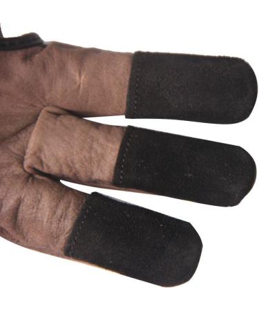 ArcheryMax Handmade Brown Leather 3-Finger Archery Gloves - X-Large - Buy Online on GoSupps.com