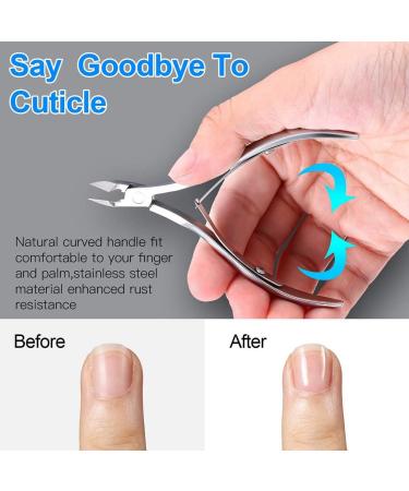 RIYAN 8 Pieces of Stainless Steel Cuticle Trimmer Pointed Blade Removal Scissors Nails and Toenails Manicure Tool - Buy Online on GoSupps.com