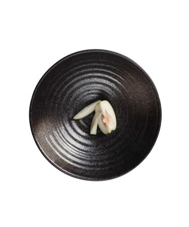 JF-Xuan 700ml Creative Retro Noodle Bowl Ceramics Tableware Plate Black Salad Bowl (Color : 6912001000) Bowls