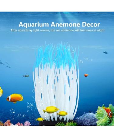 Buy Luminous Blue Sea Anemone Coral Ornament | Artificial Silicone Aquarium Decoration - Buy Online on GoSupps.com