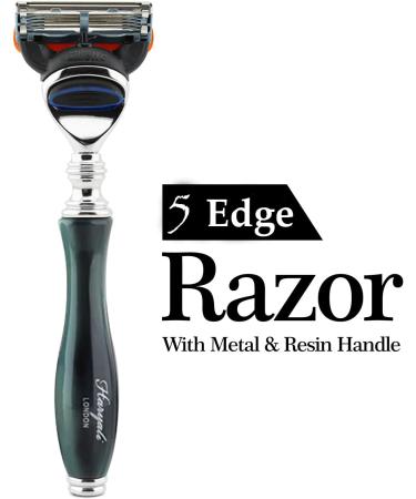 Haryali London 5-Blade Straight Razor for Men | Beard & Mustache Safety Razor with Resin Handle - International Shipping Available - Buy Online on GoSupps.com