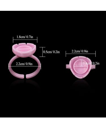 Fenshine 100 PCS Lash Glue Holder Ring Cups - Pink | Eyelash Extension Supply for Volume Lashes | Quick Blossom Cups - 2 Methods of Use - Buy Online on GoSupps.com