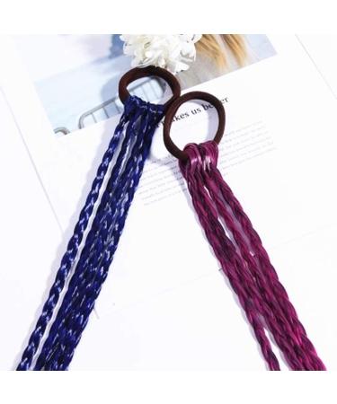 16-Piece Women's Hair Accessories Set - Stretch Elastics Colorful Hair Ties & Ropes Wig Decor - Red Blue Purple Rose Red - Buy Online on GoSupps.com