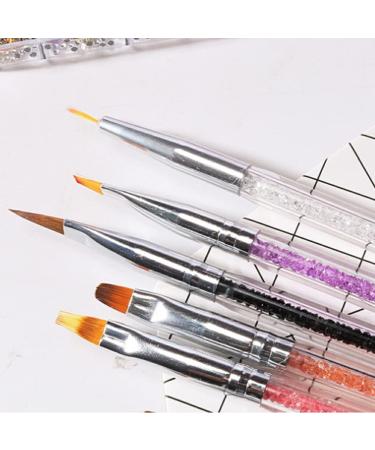 Dajidafu 6 Pieces Nail Brush Set Elegant 3D Patterns Washable Powder Pole Flower Pens Thin Nib Anti-slip Handle Manicure Accessories - Buy Online on GoSupps.com