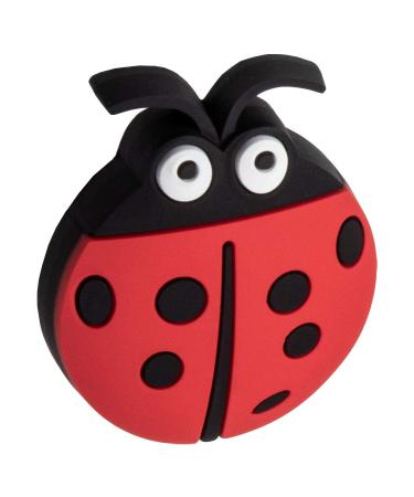 Gedotec rubber gear children's furniture button motif furniture handle for drawers in the children's room & furniture - ladybug |Rubber saliva |Schubladen-Knopf elastic |1 piece - children's handle for closing door 1 piece - ladybug