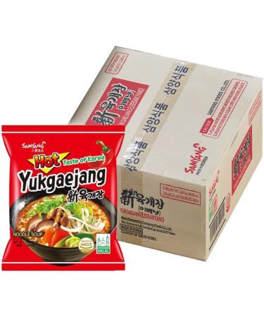 Samyang Hot Yukgaejang Mushroom Flavour Korean Ramen Instant Noodle Snacks 120g (Pack of 20) HALAL - Buy Online on GoSupps.com