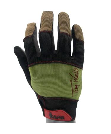 Tim Wells Tactical Gloves for Archery, Hunting, Fishing & Outdoor Sports with Full Finger Dexterity, Microfiber Touchscreen Tips, Non-Slip Palm Grip, and Enhanced Range of Motion | Unisex Small
