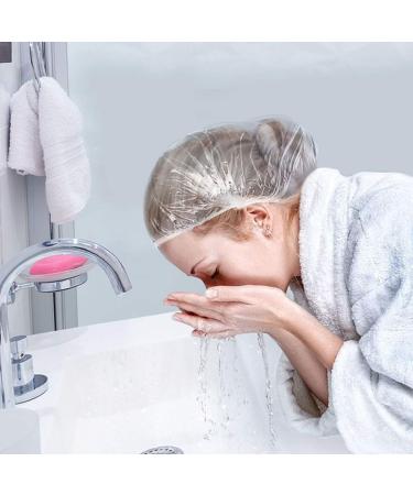 Buy Aquior Disposable Shower Hoods - 100 Count | Elastic Thick Transparent Hair Caps for Women - Perfect for Travel & Home Use - Buy Online on GoSupps.com