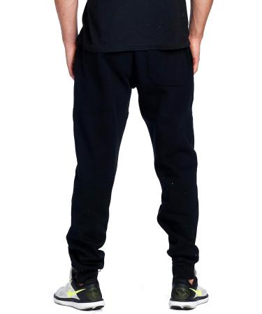 PROGO USA Men's Casual Fleece Jogger Sweatpants - Medium Black - Buy Online on GoSupps.com