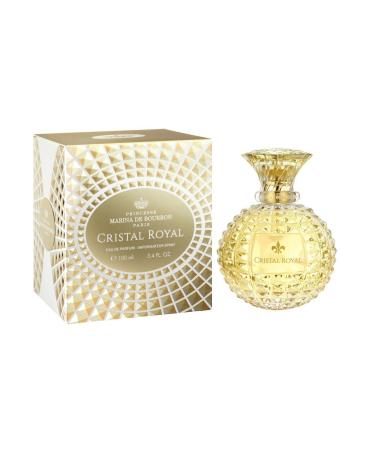 Princesse Marina de Bourbon Cristal Royal Eau de Parfum Fragrance for Women - Opens with Pear Blackcurrant and Bergamot - Blended with Jasmine - For Glamourous and Royal Ladies - 3.4 oz