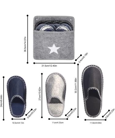 Shop Fleece Felt Slippers - 6 Pairs Non-Slip Washable Spa Shoes for Adults | Perfect for Guests & Hotels - Buy Online on GoSupps.com