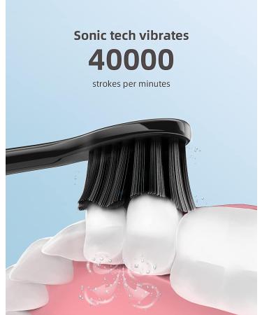 Bestday Electric Toothbrush Replacement Brush Heads - 4 Pieces, Black - Buy Online on GoSupps.com