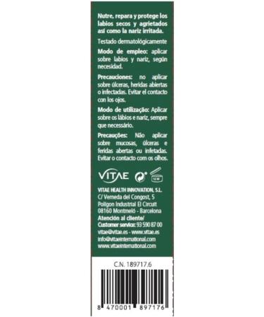 Vitae Oliovita Balm -protection hydration and recovery of nose and lips- 10ml - Buy Online on GoSupps.com