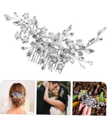 ifundom crystal inlaid hair comb rhinestone flower combs hair combs hair accessories for women wedding pearl hair clips Bridal Crystal Hair Comb bride Wedding dress wedding flowers Alloy - Buy Online on GoSupps.com